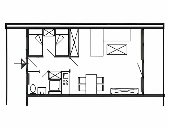 Appartement in Pelzerhaken - Appartement im Ferienpark AM WALDRAND - Grundriss