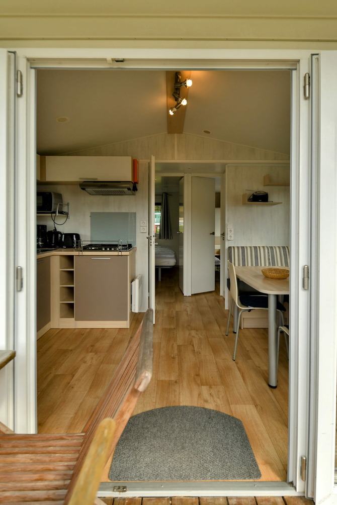 Ferienhaus in Pelzerhaken - Mobilheim M&eacute;diterran&eacute;e im Ferienpark AM WALDRAND - Ansicht vom Eingang