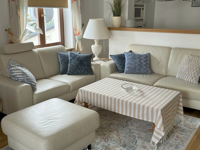 Ferienwohnung in Ostseebad Heringsdorf - Villa Kramme - Wohnzimmer- Sofaecke