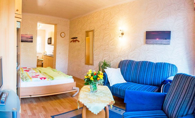 Ferienwohnung in K&uuml;hlungsborn - Ferienhaus zum Strand - Bett mit orthop&auml;dischen
