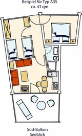 Ferienwohnung in Grömitz - STRANDIDYLL, 46 - Typ A3S - Bild 22