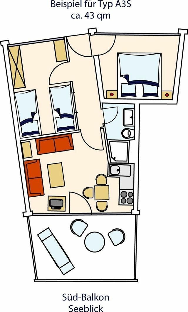 Ferienwohnung in Grömitz - STRANDIDYLL, 46 - Typ A3S - Bild 22