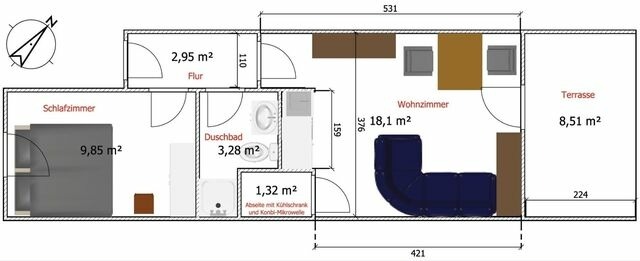Ferienwohnung in Sch&ouml;nberger Strand - Familie Weber, App. "L&uuml;ttje Tofl&uuml;cht" (Nr. 2) - Bild 12