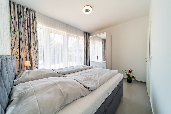 Ferienwohnung in Börgerende - Appartement 2 - Dünenblick - Ausgang zur Terrasse