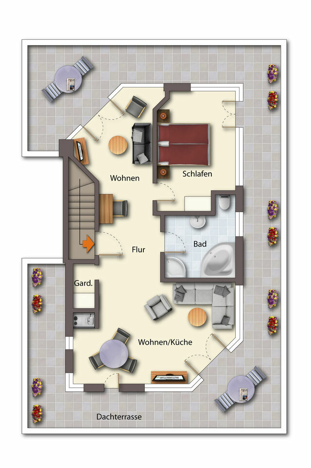 Ferienwohnung in Seebad Heringsdorf - (Brise) Seeschloss Heringsdorf, App. 17 - Penthaus - Bild 25